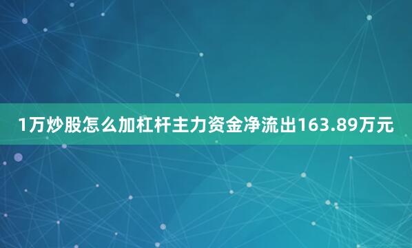 1万炒股怎么加杠杆主力资金净流出163.89万元